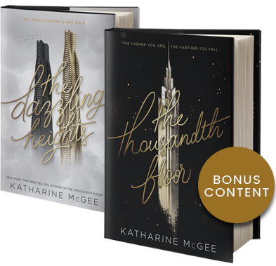 The Dazzling Heights and The Thousandth Floor book covers